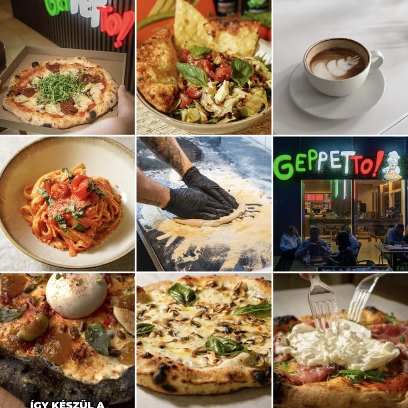 A Geppetto Instagram-rácsa az együttműködés elején